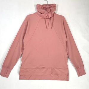 All In Motion Sweatshirt Womens X-Small French Terry Funnel Neck Rose